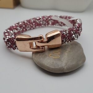Pink Glitter geode sparkle bracelet B1732